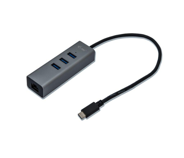 i-tec USB-C Metal LAN HUB 3x USB 3.0 RJ-45 10/100/1000 Mb/s - 446048 - zdjęcie